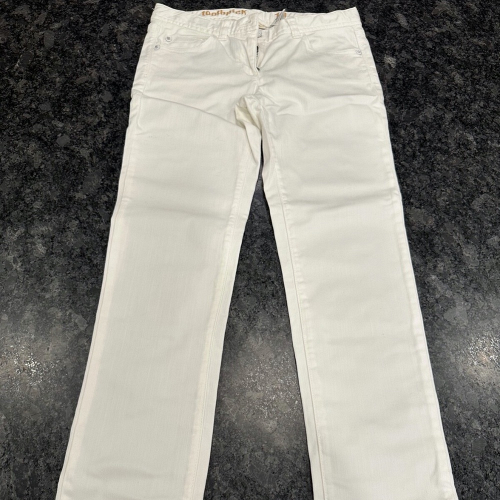 Girls J Crew Crewcuts White Jeans Pants Toothpick - size 10